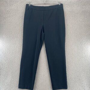 J Jill Pants Womens Large Black Ponte Slim Leg Pull On Stretch Ankle Everyday